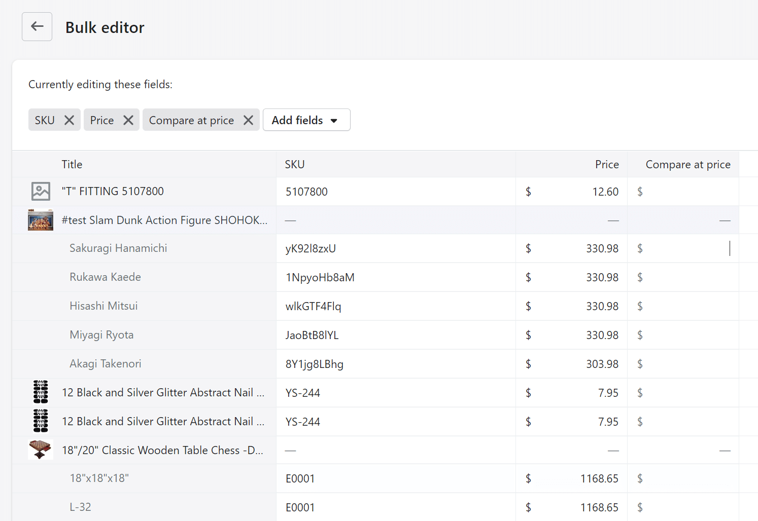 Bulk Edit Listing Tools